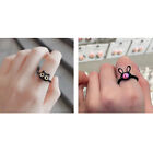 Fashion Cute Style Cat Couple Finger Ring Rabbit Animal Opening Adjustable R G❤Y