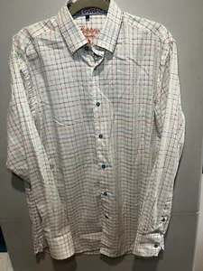 Luchiano Visconti Button Up Long Sleeve Multicolor Floral Collar Men’s Medium - Picture 1 of 7