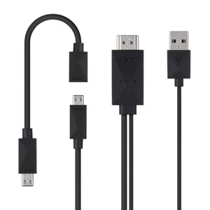 Micro USB MHL To HDMI HDTV Adapter Cable For Samsung Galaxy Note Tablet - Picture 1 of 9