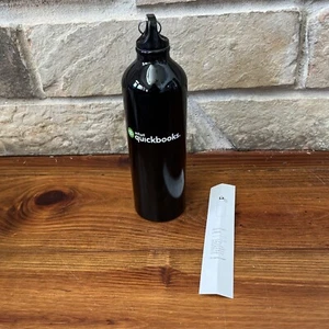 Botella de agua de metal QB Intuit Quickbooks contiene 24 oz negro aluminio clásico - Imagen 1 de 18