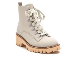 Coconuts By Matisse No Plans Women's Size 6 Stone Round Toe Lace-Up Boots KHD806 - Picture 1 of 10