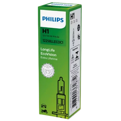 H1 PH-12258LLECOC1 P14,5s. 12 V 55W. Philips halogen - Image 1 of 2