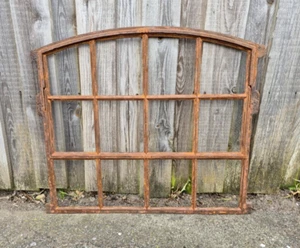 tolles altes Gusseisen Stallfenster m. Oberlicht Antik Rost Vintage Eisenfenster - Bild 1 von 7