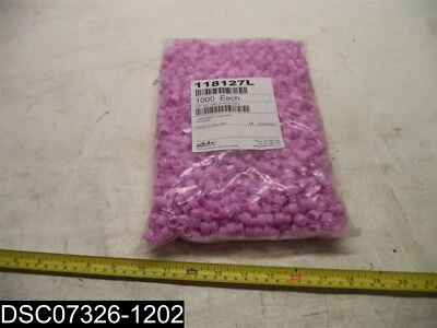 QTY=4000 (4 pks of 1000) 118127L Globe Scientific Lavendar 12mm Flange Plug Cap Foto 1 de 3