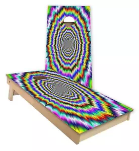 Optical Illusion Cornhole Board Wrap Baggo Bag Toss Corn Toss Wrap - Picture 1 of 1