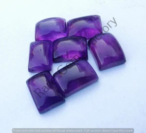 100% Natural Amethyst Rectangle Shape Gemstone Wholesale Cabochon Lot - Picture 1 of 10
