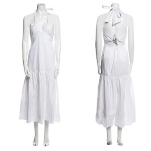Jason Wu White Halter Neck Maxi Dress with Open Back, NWT, Large - Picture 1 of 11