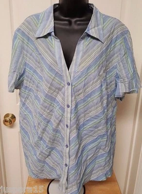 Venezia женская рубашка блузка размер 18/20 18W/20W многоцветный в полоску - Изображение 1 из 3