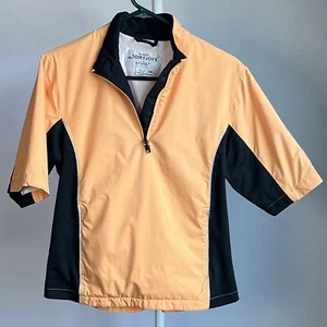 FJ Footjoy DRYJOYS Women Sz XS Short Sleeve Zip Waterproof Lined Jacket Prep - Picture 1 of 9