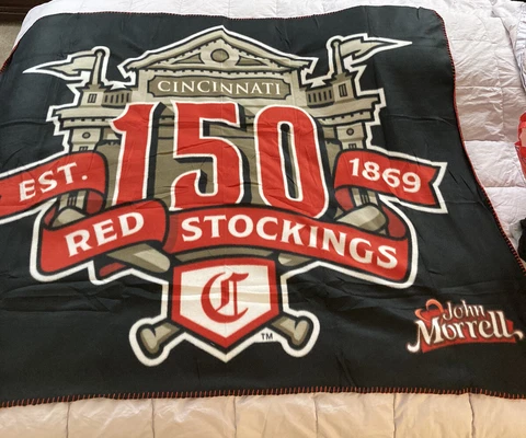 Cincinnati Reds *150th Anniversary* Fleece Blanket/Throw SGA New Never Used Cover