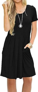 ''AUSELILY WOMEN'S PLEATED CASUAL DRESS'' Size M - Picture 1 of 3