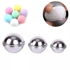 6pcs/3 set Bath Bombs Aluminum Alloy Bath Bomb Mold Ball Shape DIY Bathing .C9 - Imagen 1 de 7