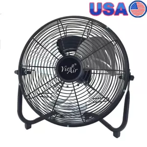 High Velocity 9 Inch Metal Floor Fan 3 Speed Adjustable Tilt Quiet Operation New - Picture 1 of 4