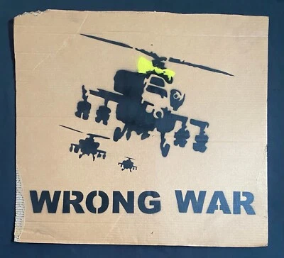 Banksy Original Protest Placard Painting 2003 Large Rare - Image 1 of 4