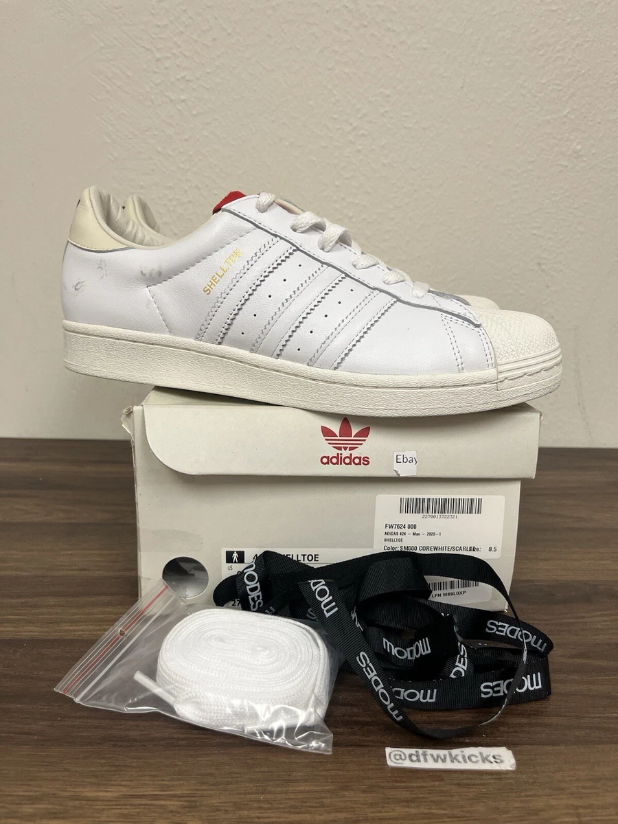 スイドロ adidas 424 x Superstar Shell Toe White Scarlet for Sale