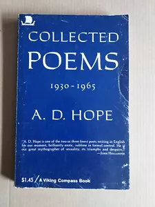 Collected Poems 1930-1965 A.D. Hope - Book Of Poetry - Picture 1 of 3