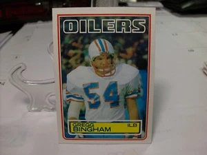 Fútbol americano Topps 1983 #274 - Gregg Bingham DP - Houston Oilers 83-054 - Imagen 1 de 2