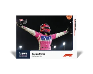 2020 TOPPS NOW F1 #17 SERGIO PEREZ - FIRST FORMULA 1 WIN - 12/6/20 - Picture 1 of 2