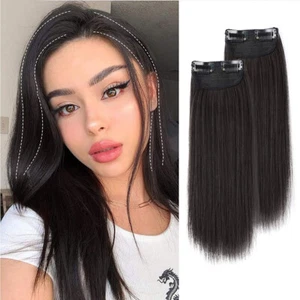 Nature Clip in 100% Virgin Human Hair Extensions Topper Hairpiece Hair pad  - Picture 1 of 10