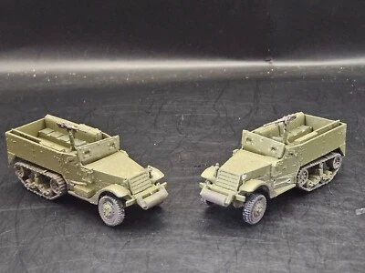 Lot of 2 - 1/72 Scale - GMC M3A1 Half Track - Built and painted plastic models - Image 1 of 4