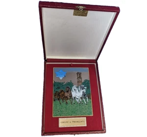 Plaque Comune di Travagliato Cavalli Horses Award Souvenir Original Case Italy - Picture 1 of 12