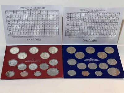 2014 P and D UNITED STATES MINT UNCIRCULATED COIN SET- 28 COINS - Image 1 of 2
