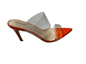 Katliu Women's Clear Pointed Toe Heels Sandals Transparent Strap Stiletto SZ 11 - Picture 1 of 12