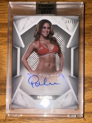 BRITTNEY PALMER SILVER AUTO /25 2020 TOPPS UFC STRIKING SIGNATURES AUTOGRAPH SP - Image 1 of 4