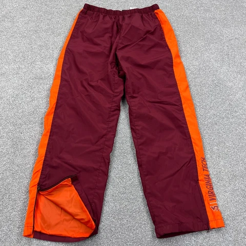 Virginia Tech Hokies Pants Women Large Maroon Windbreakers Joggers Track Warm Up Cover