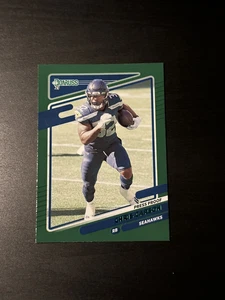 2021 Donruss Chris Carson GREEN Press Proof Red Parallel Seattle Seahawks #30 - Picture 1 of 2