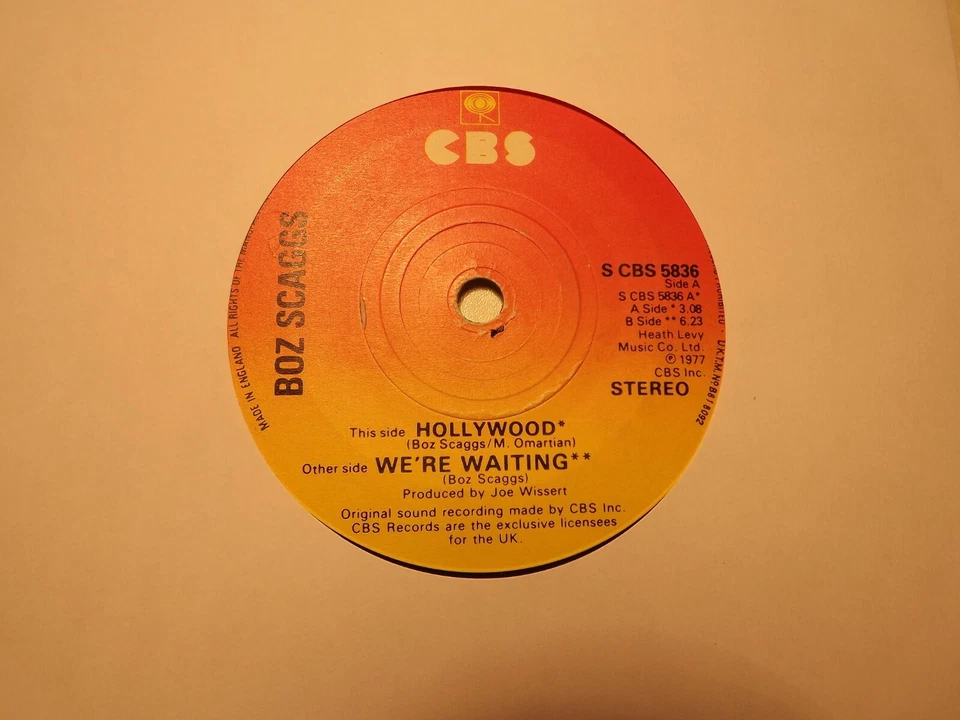 45rpm.....Boz Scaggs.........Hollywood.........70s Pop.... - Image 1 of 1