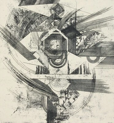 Fritz Kreidt (1936-2020), signierte Radierung, abstrakte Komposition, um 1960 - Bild 1 von 4