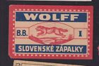Ancienne  étiquette   Allumettes Tchécoslovaquie BN151767 Wolf Loup