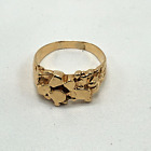 14k Yellow Gold Nugget Ring Size 11 7.1g - Watch The Video!