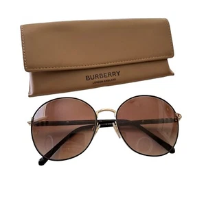 Burberry 3094 1145/13 56 mm Gold Metall Runde Sonnenbrille Braune Gläser mit Farbverlauf - Bild 1 von 8
