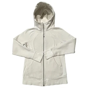 Sudadera con Capucha de Buceo Lululemon Talla 6 Algodón Polar Blanco Cremallera Completa Con Capucha LEER - Imagen 1 de 9