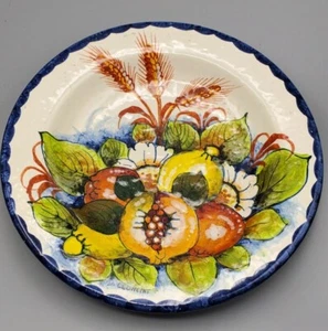 Vintage Forsportan Majolica Art Hand Painted Fruit Pottery Bowl Lucca Italy - Picture 1 of 15