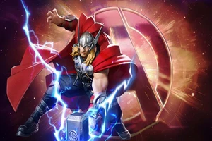 Insignia botón pin 2"x3" de Thor Comics Marvel Super War - Imagen 1 de 2