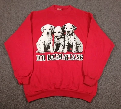 Sudadera De Colección Años 90 101 Dálmatas Disney Roja Cuello Redondo Talla Única Se Adapta a la mayoría Foto 1 de 4