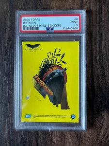 2005 TOPPS BATMAN BEGINS STICKERS #6 BATMAN PSA 9 - Picture 1 of 4