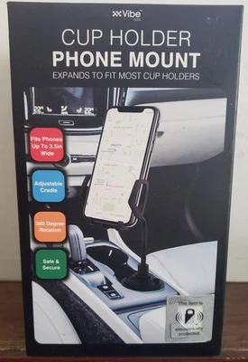 Soporte de taza automático Vibe para teléfono compatible con teléfono de 3,86" de ancho Samsung iPhone Android Foto 1 de 4