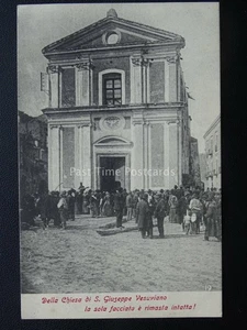 Vesuvius Eruzione del Vesuvio CHURCH OF ST GIUSEPPE & INTACT FACADE 1906 RARE PC - Picture 1 of 2