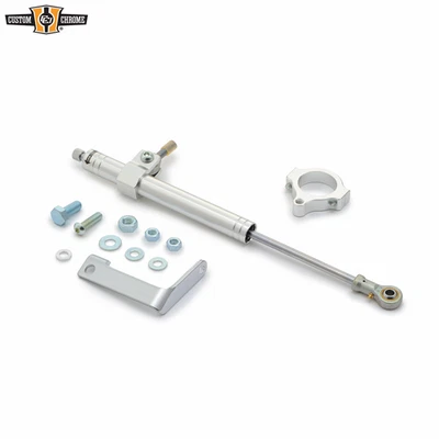 Amortiguador de dirección de horquilla ajustable apto para Harley Wide Glide FXDWG 93-05 Foto 1 de 3