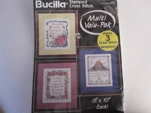 Bucilla 3 liebevolle Sprüche Muster gestempelt Kreuzstich 64182 Multi Valu Pak - Bild 1 von 1