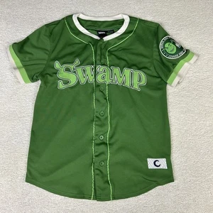 Shrek Movie Swamp Shirt Herren XS grün Baseball Trikot DreamWorks Donkey Button - Bild 1 von 11