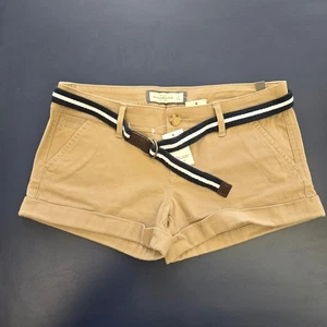 Pantaloni corti marroni con cintura Abercrombie & Fitch da donna taglia 0 + spedizione gratuita! - Foto 1 di 5