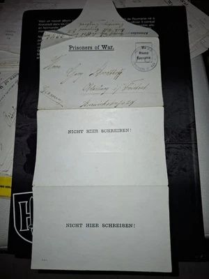 WW1  Feldpostbrief  PRISONERS OF WAR Pat.2333/15 Kriegslager England- Oldenburg  - Bild 1 von 3