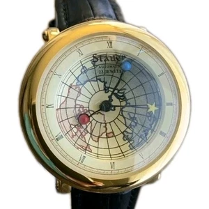 STAUER GLOBE MYSTERY DIAL Unique Mens Watch. - Picture 1 of 5