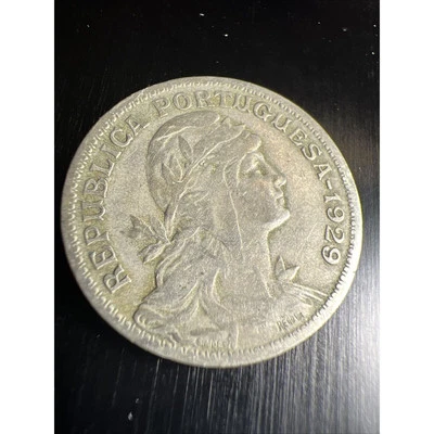 1929 年 ~ 葡萄牙 ~ 50 Centavos 硬币 ~ Z1656 — 第 1/2 张图片