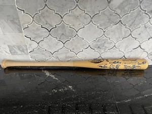NY Yankees Legends Signed Bat Reggie Jackson Don Mattingly Pepitone 21 Autos BAS - Picture 1 of 8